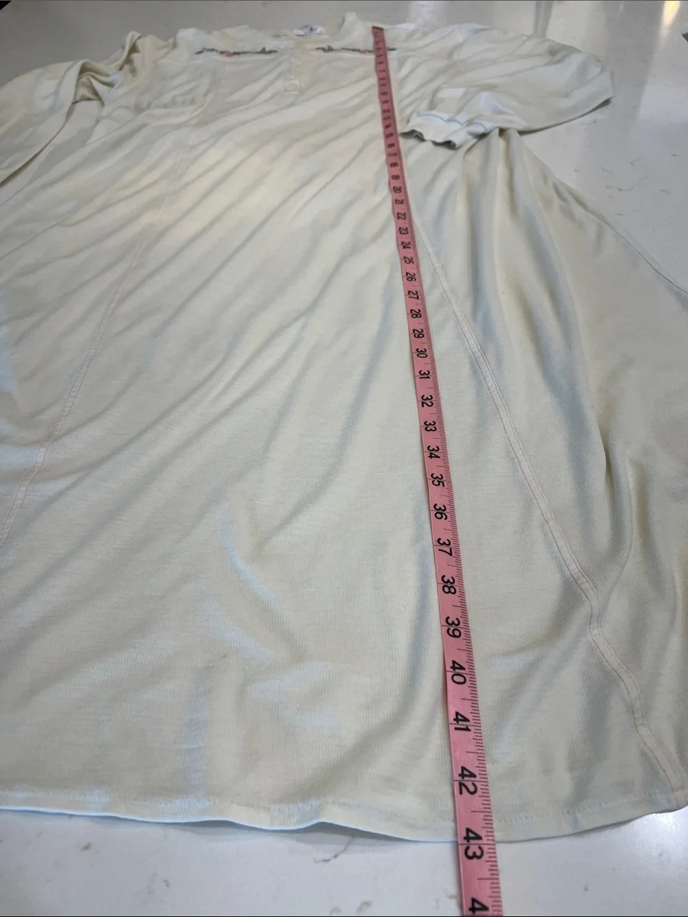 Vintage 90s Cuddle Duds Embroidered Long Sleeve Nightgown L